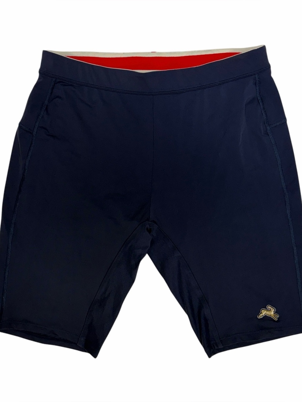 Tracksmith Reggie Half Tight Men XL Blue Lined Running Compression Shorts Pocket